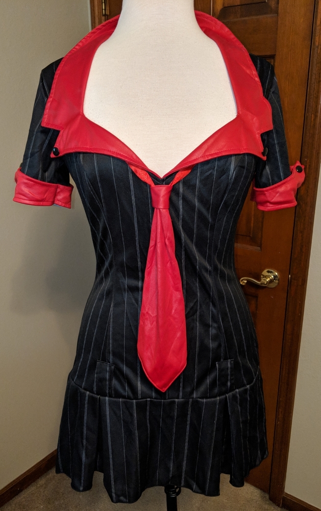 Lady Gangsta Sexy Halloween Costume - Medium - Leg Avenue - short dress costume